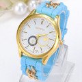 Hot sale multi color silicon watch wamen, cheap geneva quartz watch